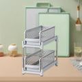 Trendivibe Under Sink Organizers Storage Practical Slide Out Pantry Cabniet Storage Bin Gray