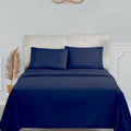 Clara Clark 1800 Premier Series 4pc Bed Sheet Set - King, Navy Blue