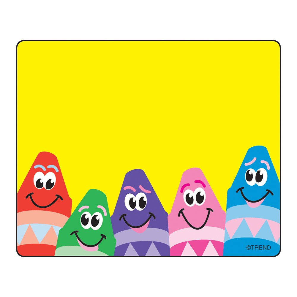 Trend Enterprises, Inc. Colorful Crayons Terrific Labels, 36 Ct