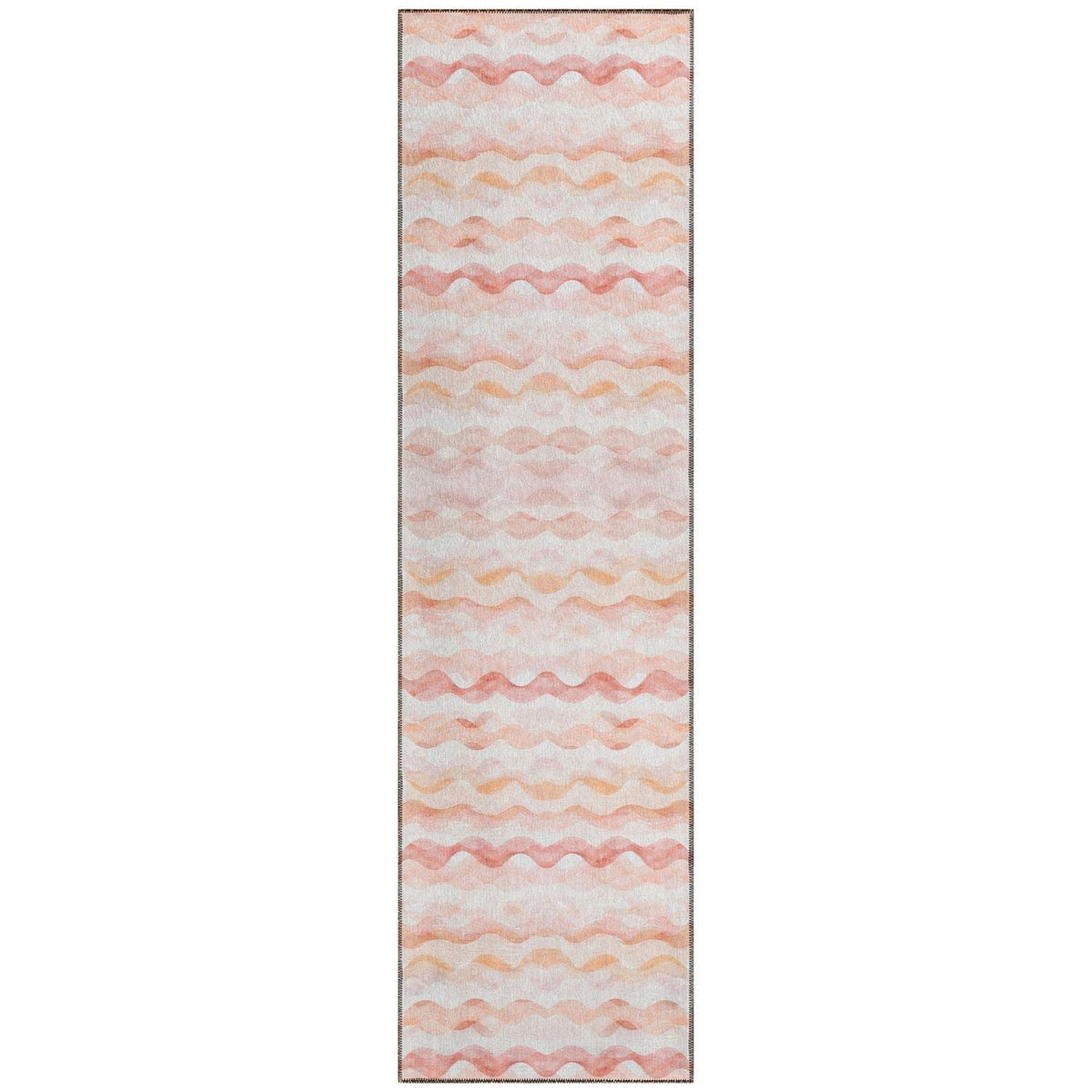 Seabreeze Sz16 Orange Coastal Rug Runner 2' 3" X 7 ' 6"