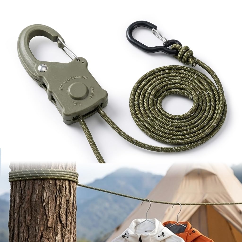 Hasthip Retractable Clothes Line Self Locking Pulley Laundry Line