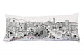 HomeRoots Cream 35' White as Vegas Daylight Skyline Lumbar Decorative Pillow