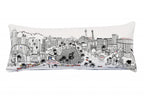 HomeRoots Cream 35' White as Vegas Daylight Skyline Lumbar Decorative Pillow