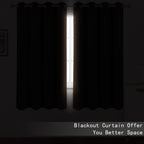 Lemomo 100% Blackout Chocolate Brown Curtains With Black Lining/52 X 63 Inch/Set Of 2 Panels Thermal Insulated Room Darkening Cu