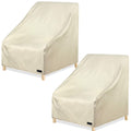 Nettypro Patio Chair Covers For Outdoor Furniture 2 Pack, Waterproof Heavy Duty Lawn Patio Furniture Cover Deep Seat Dining Chai
