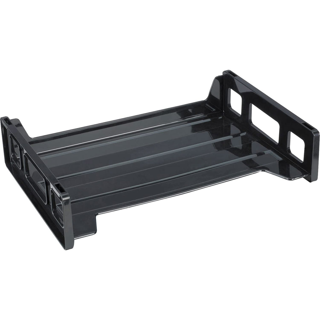 Business Source 42585 Stacking Tray Side Load 8-9/10-Inch X13-1/5-Inch X2-9/10-Inch Black