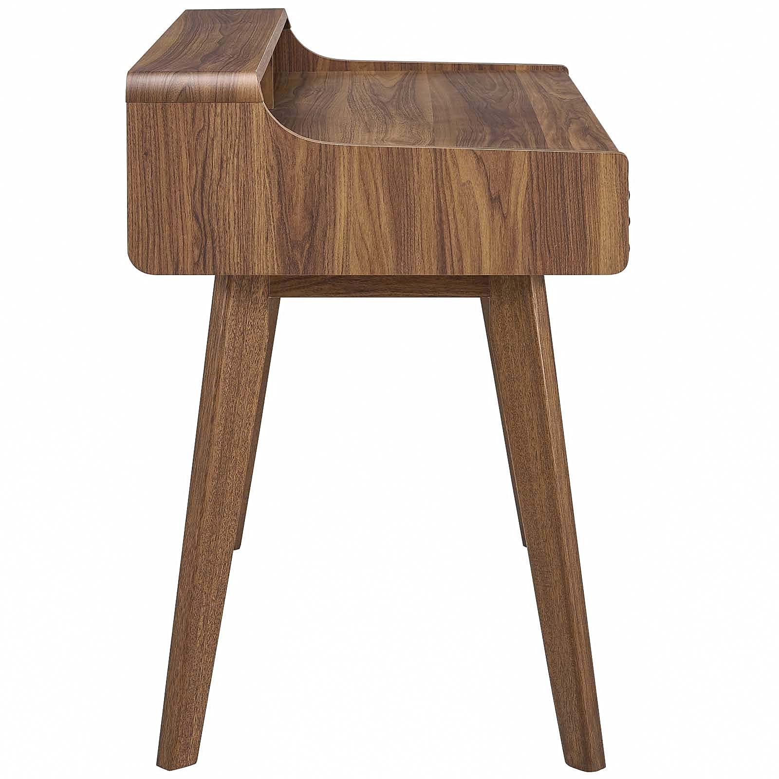 Modway Render Mid-Century Modern Writing Desk In Walnut
