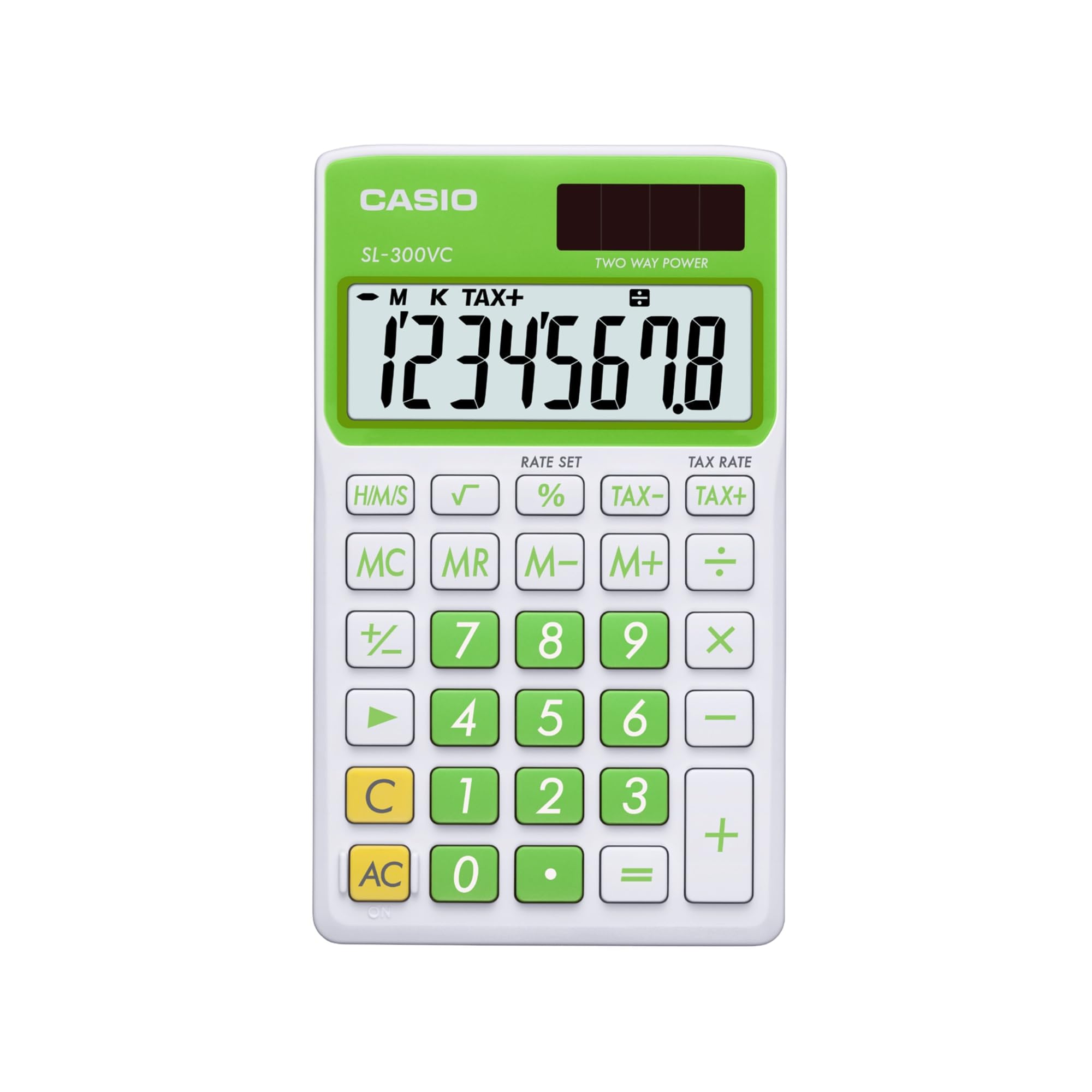 Casio Sl-300Vc-Gn Standard Function Calculator, Green