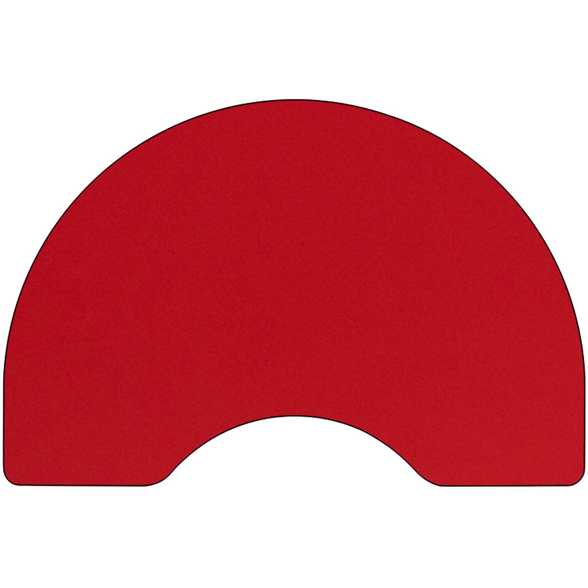Flash Furniture Wren Mobile 48''W X 72''L Kidney Red Hp Laminate Activity Table - Height Adjustable Short Legs
