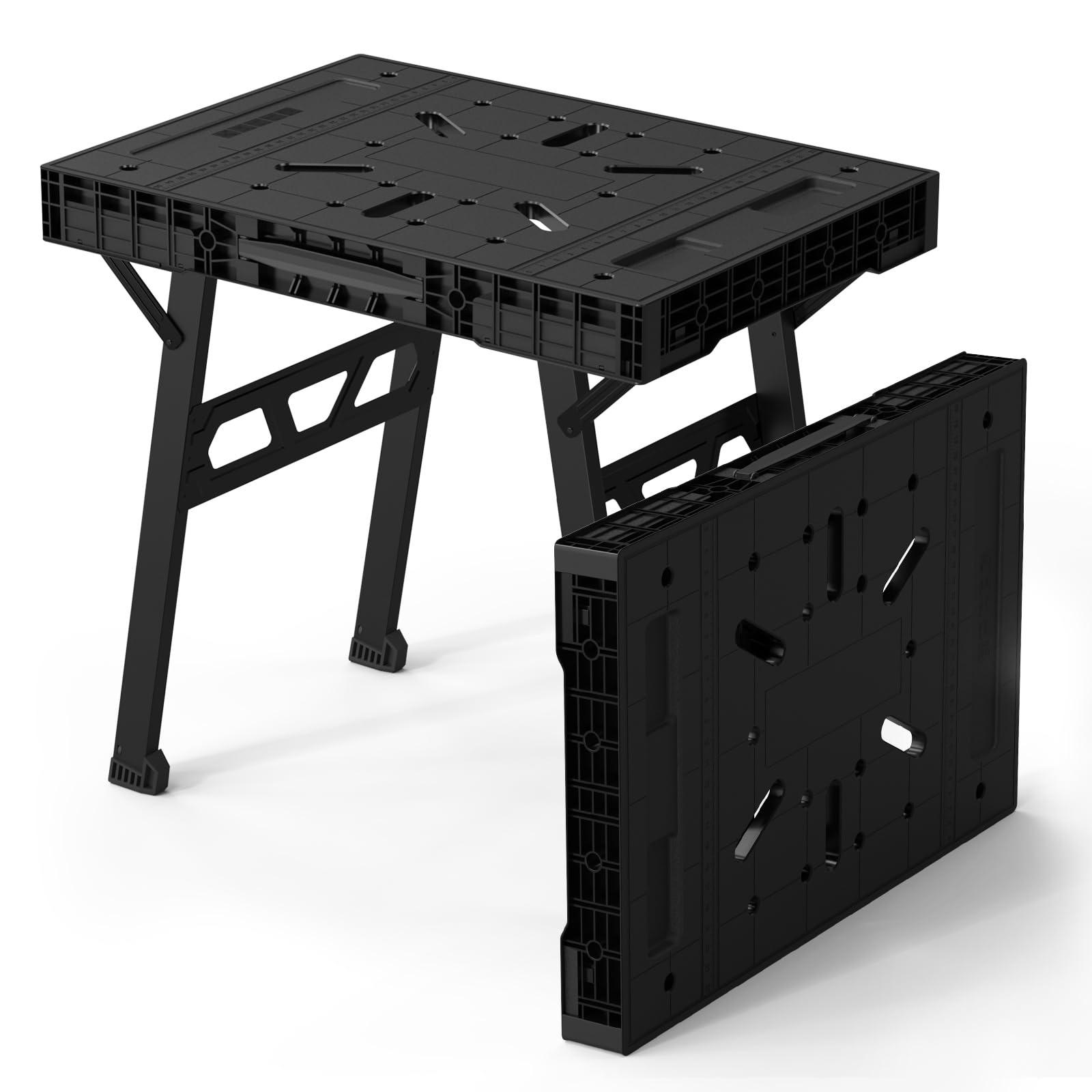 Foldable Work Bench,Easy Step Protable Work Table,34 W x 25 D x 31 H Lightweight Workbench wih 1000 LBS,Work Benches for Garage,