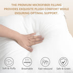Obruosci Luxury Throw Pillow Inserts, Pack Of 8, 18 X 18 Inches Hypoallergenic Ultra Soft White Polyester Microfiber Durable Cou