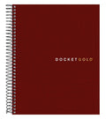 Tops Docket Gold Project Planner, 6-3/4'X 8-1/2', Wire Bound, Project Rule, Burgundy Cover, 70 Sheets (63754)
