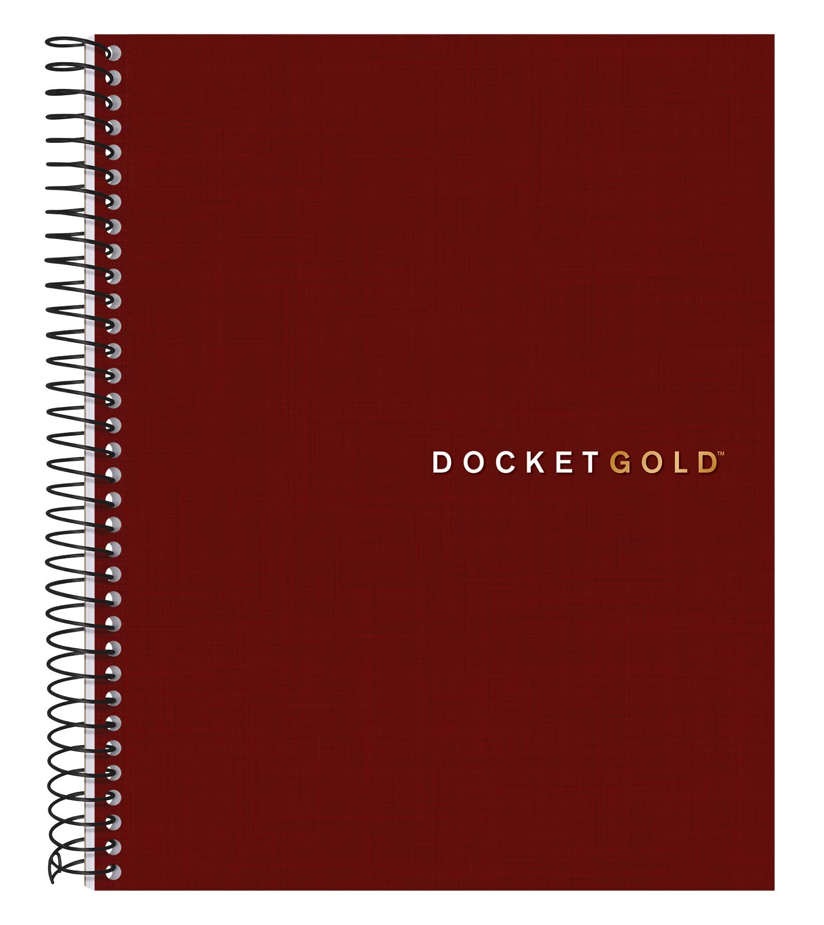 Tops Docket Gold Project Planner, 6-3/4'X 8-1/2', Wire Bound, Project Rule, Burgundy Cover, 70 Sheets (63754)