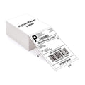 Ryhampaper 4' X 6' Fanfold Direct Thermal Labels White Mailing Postage Labels, Perforated, Permanent Adhesive Shipping Labels