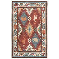 Alora Decor Itasca 8' X 10' Patchwork Red/Blue/Beige/Brown Hand-Tufted Area Rug