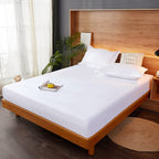 Lirex Fitted Sheet, Queen 100% Cotton 300 Thread Count Soft Breathable Fitted Sheet, White