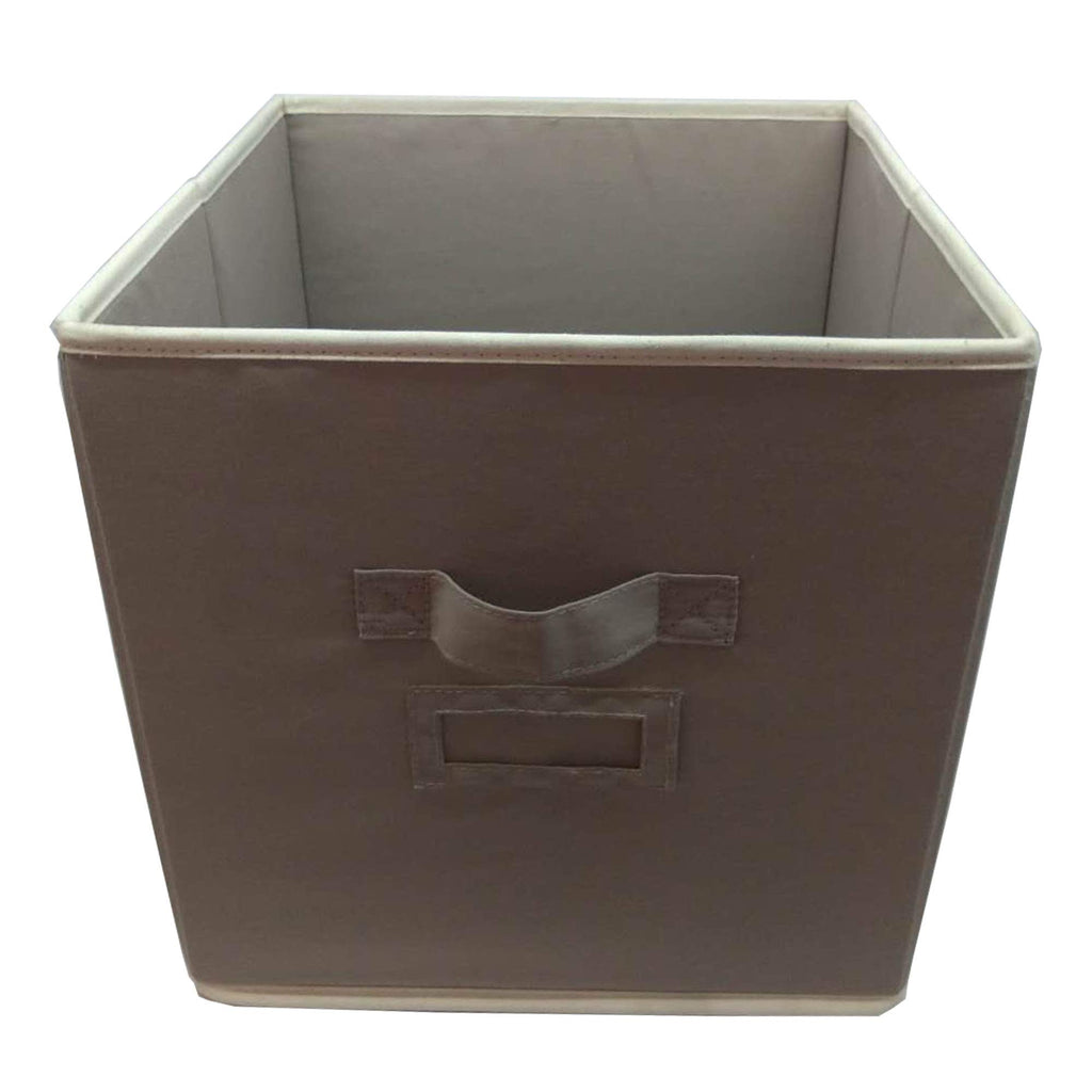 Elegant Home Fashions Open Soft Organizer Without Lid Storage Bin, Beige