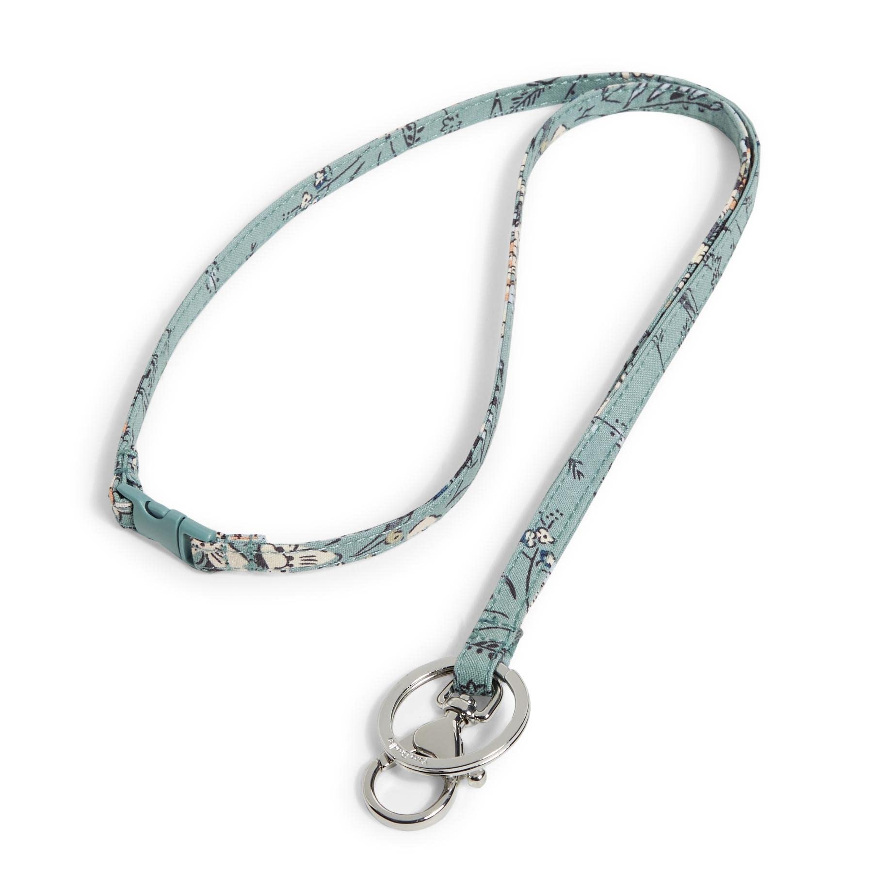 Vera Bradley Women'S Cotton Breakaway Lanyard, Sunlit Garden Sage - Recycled Cotton, One Size