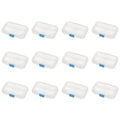 Sterilite Small Divided Box, Stackable Plastic Small Storage Container with Latch Lid, Organize Pens, Pencils and Small Items, C