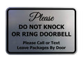 Signs Bylita Classic Framed Please Do Not Knock Or Ring Doorbell Wall Or Door Sign - Easy Installation | Mail Delivery Instructi