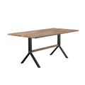 SEI Furniture Standlake Outdoor Dining Table, Natural, Black