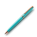 Zenzoi Turquoise Ballpoint Pen - Retractable, Executive Pen For Women W/Rose Gold Trim. Nice Writing Schmidt Ink Refills. Fancy,