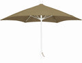 FiberBuilt Umbrellas Patio Umbrella, 7.5 Foot Beige Canopy and White Pole