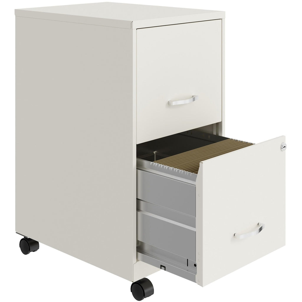 Lorell Lys Soho File/File Mobile File Cabinet, White