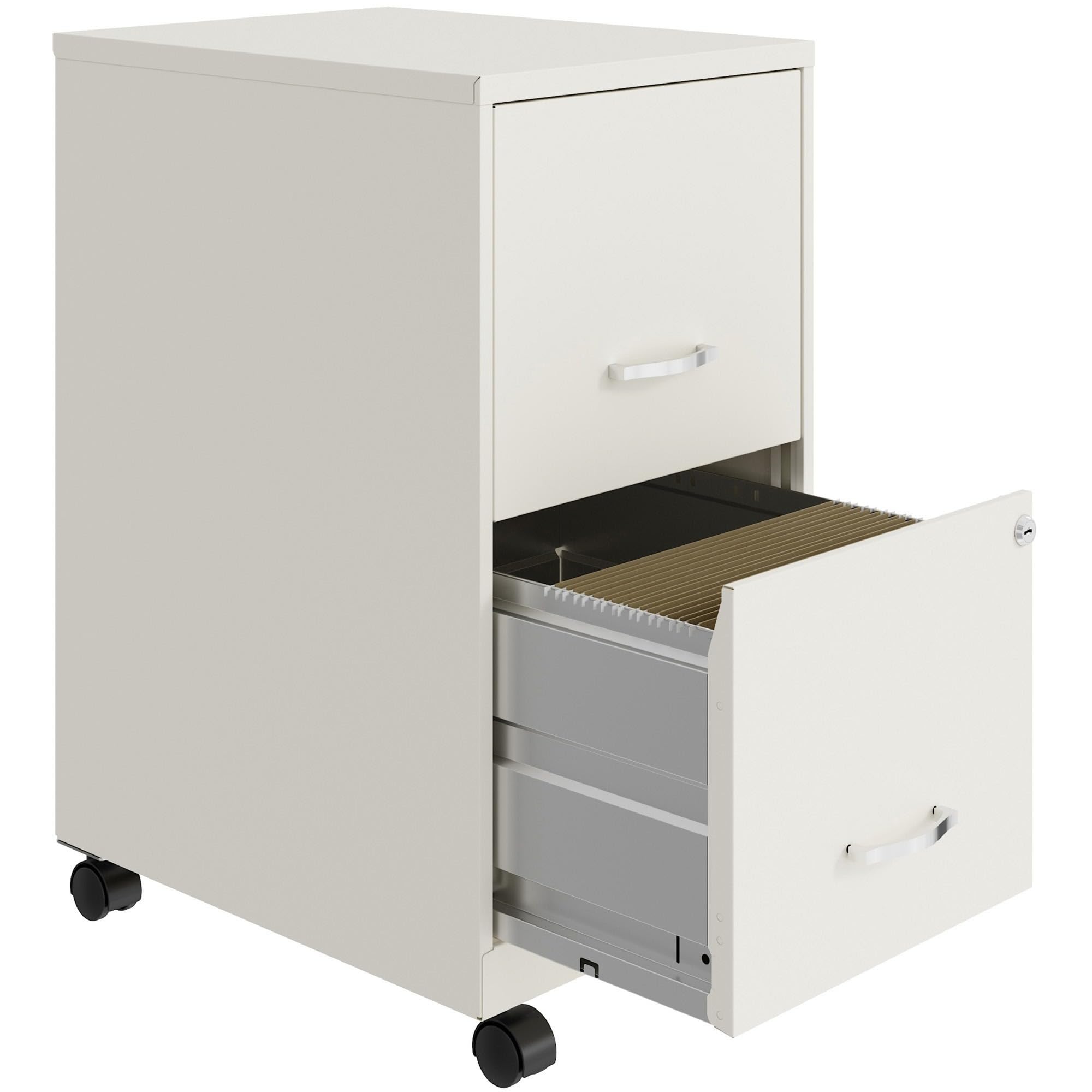 Lorell Lys Soho File/File Mobile File Cabinet, White