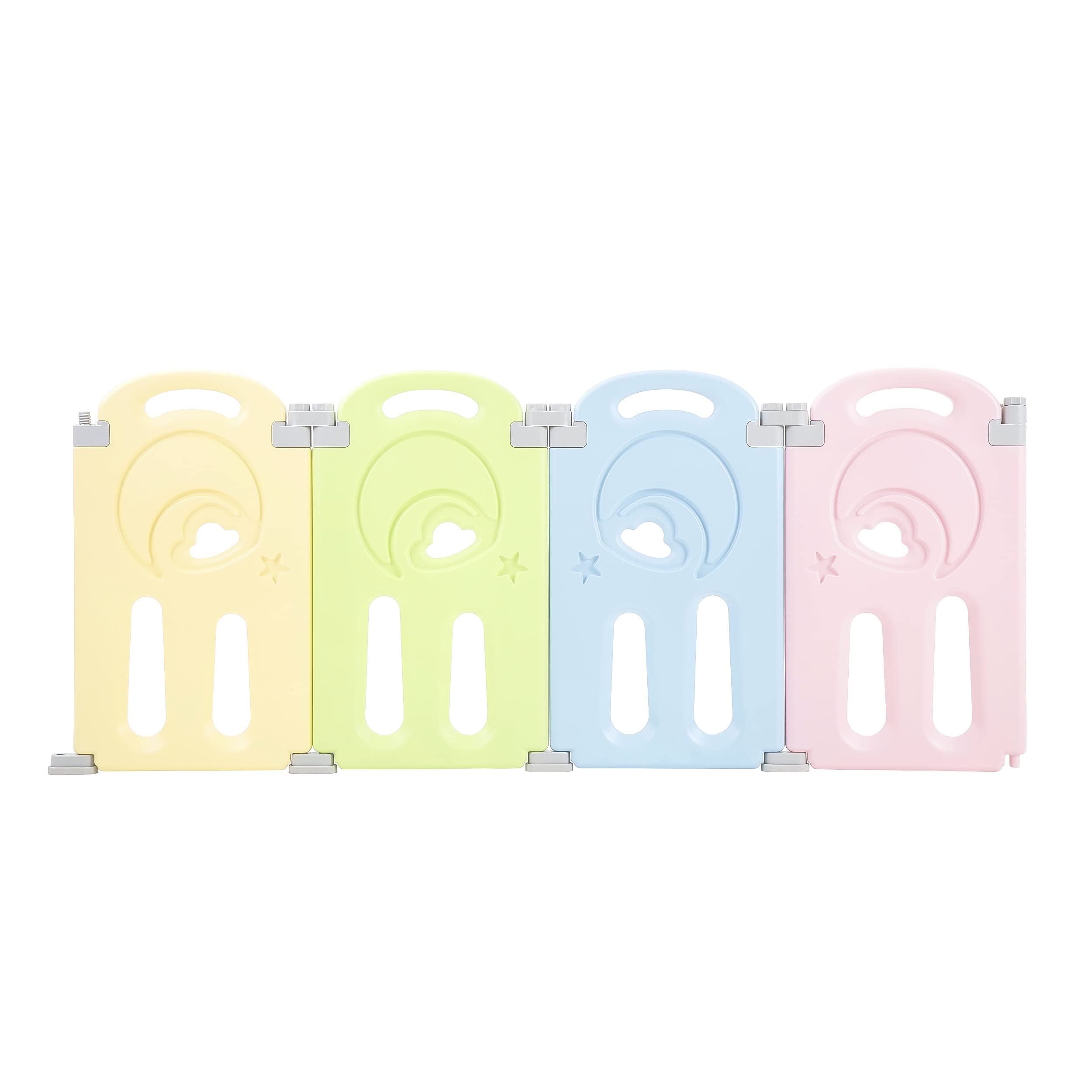 Cloud Castle Foldable Playpen 4-Panel Extension by Fortella (Multicolor)