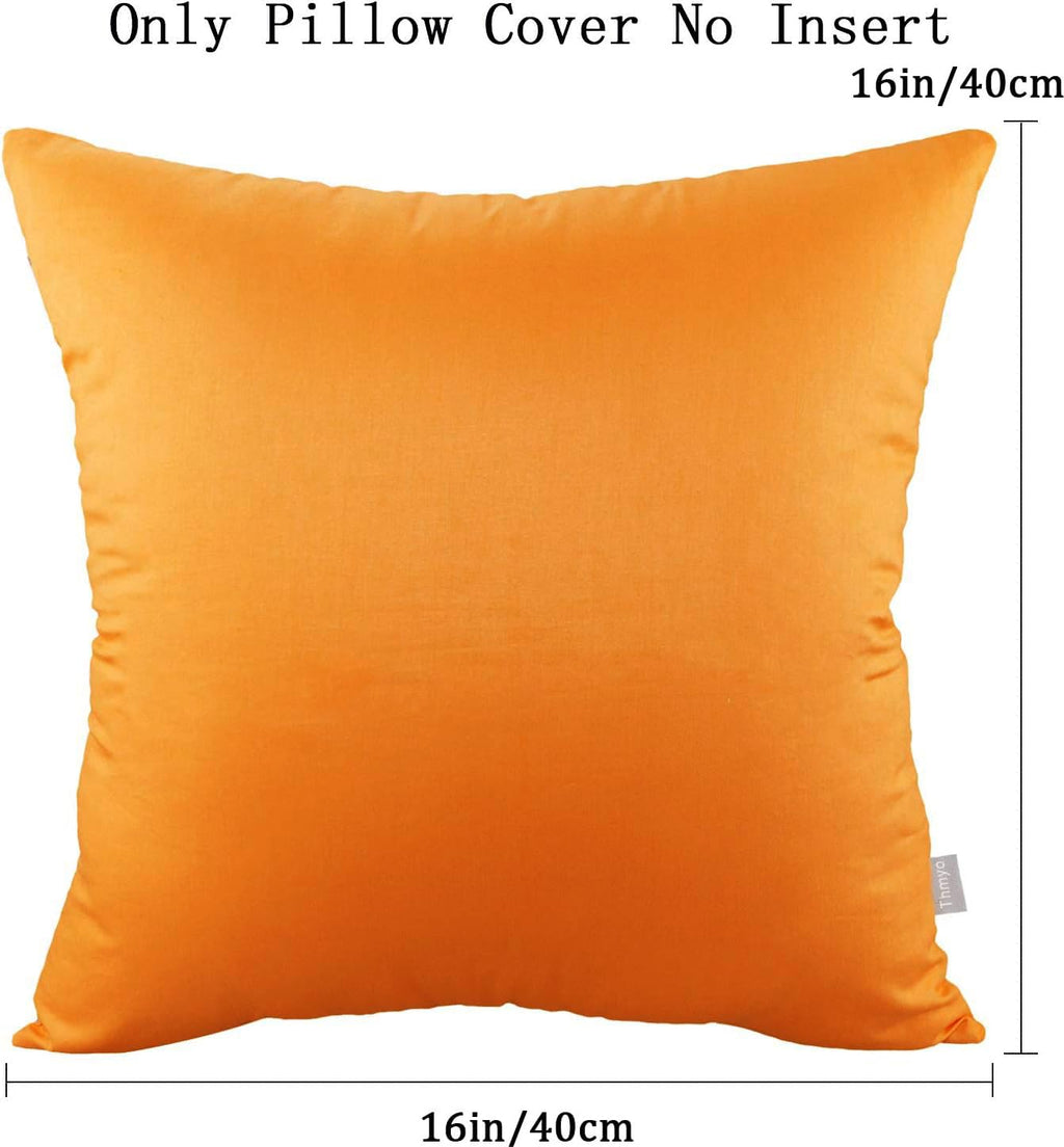 Thmyo 4-Pack 100% Cotton Comfortable Solid Decorative Throw Pillow Case Square Cushion Cover Pillowcase Sublimation Blank Hallow