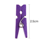 Decora 2.5Cm Multicolor Wood Mini Clothespin 72 Pieces In One Package