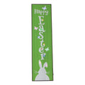 Fraser Hill Farm 45" Happy Easter Porch Leaner Sign With Bunny And 10 Battery-Operated Led Lights, Easter Decorations For The Home, Indoor & Outdoor Festive Spring Decor, Green
