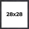28x28 Shadow Box Frame Contemporary Black Finish | 1'' Depth of Usable Space| Interior Size 28x28 Inches| UV Resistant Acrylic, 