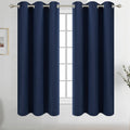 Diraysid Navy Blue Grommet Blackout Curtains for Bedroom Thermal Insulated Room Darkening Curtains Drapes, 38 x 54 inch, 2 Panel
