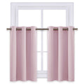 Nicetown Camper Rv Window Treatment Valance - Thermal Insulated Energy Smart Eyelet Top Curtains For Bedroom (Lavender Pink=Baby Pink, 2 Panels, 42W By 24L 1.2 Inches Header)