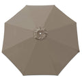 Strong Camel Replacement Patio Umbrella Canopy Cover For 9Ft 8 Ribs Umbrella Green (Taupe)