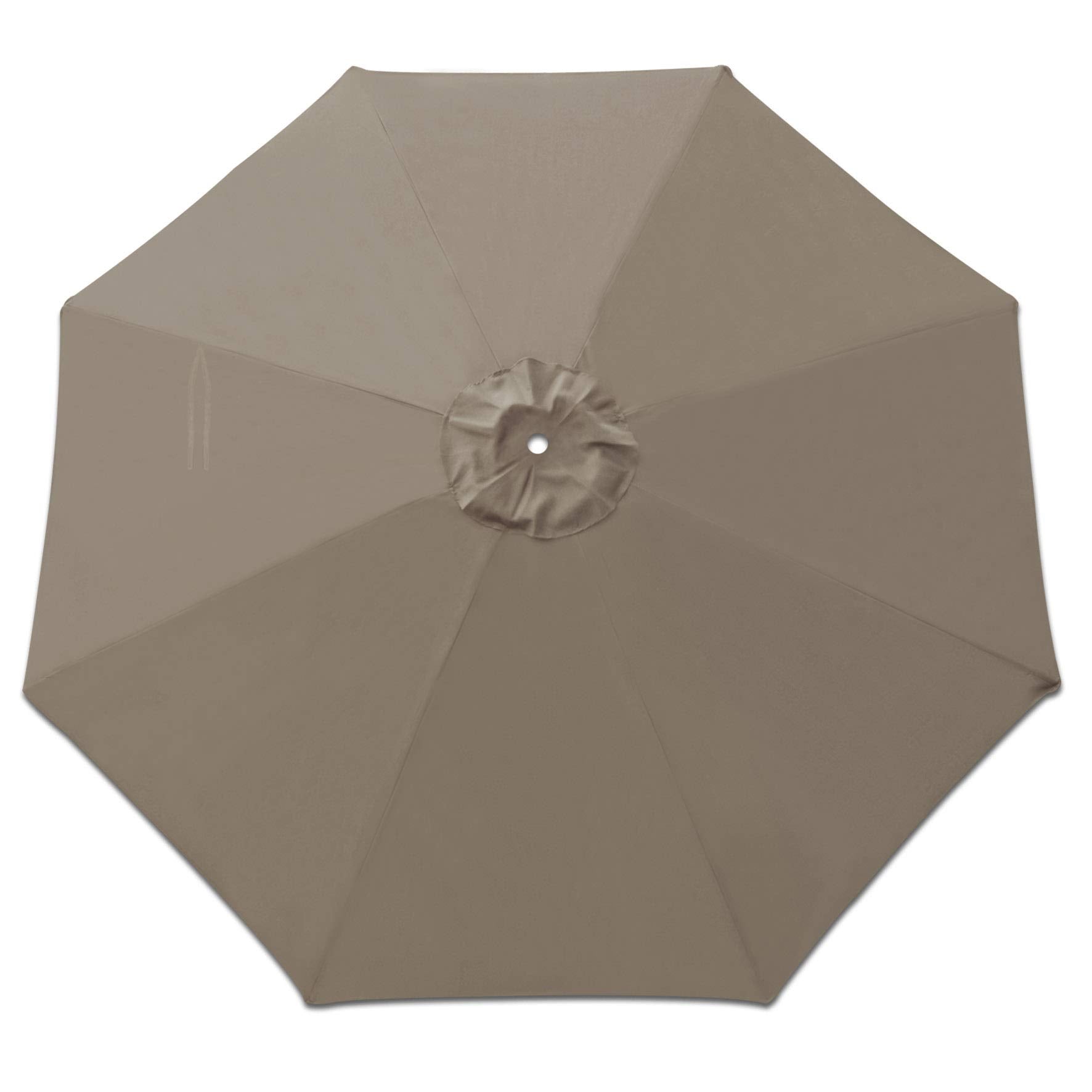 Strong Camel Replacement Patio Umbrella Canopy Cover For 9Ft 8 Ribs Umbrella Green (Taupe)