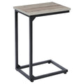 AMHANCIBLE C Shaped End Table, Slide Under Couch Table for Sofa, TV Tray Snack Table, Small Side Table for Small Space, Living R