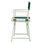 Casual Home 18" Director'S Chair White Frame With Hunter Green Canvas