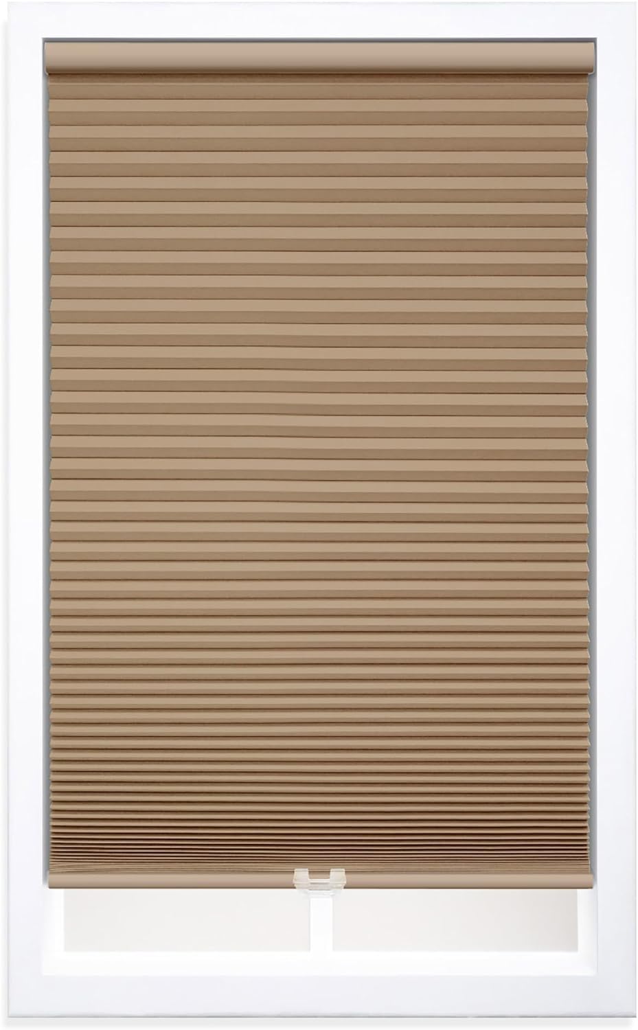 DEZ FURNISHINGS QELTWT654360 Cordless 1.5 Blackout Cellular Shade, 65.5W x 36H, Latte