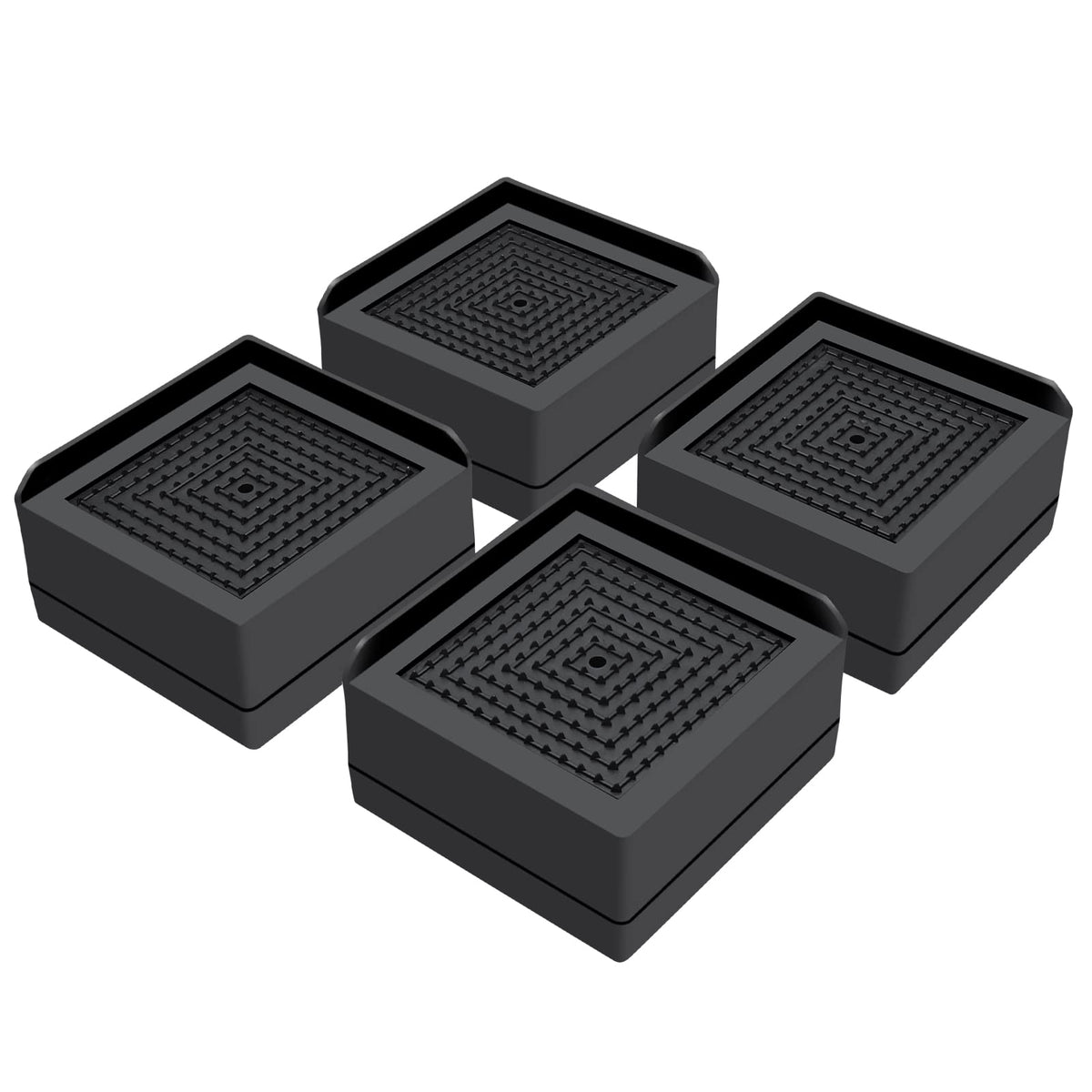 Flechazo Pack Of 4 Furniture Bed Risers, 2 Inch Furniture Risers Heavy Duty Adjustable Bed Risers For Bed, Desk, Sofa And Table(