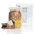 KindNotes Glass Keepsake Gift Jar with SYMPATHY Messages - Time Travel Ivory