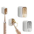 Jubobu Wall Mounted Toothbrush Holders with Covers, 2 Pieces