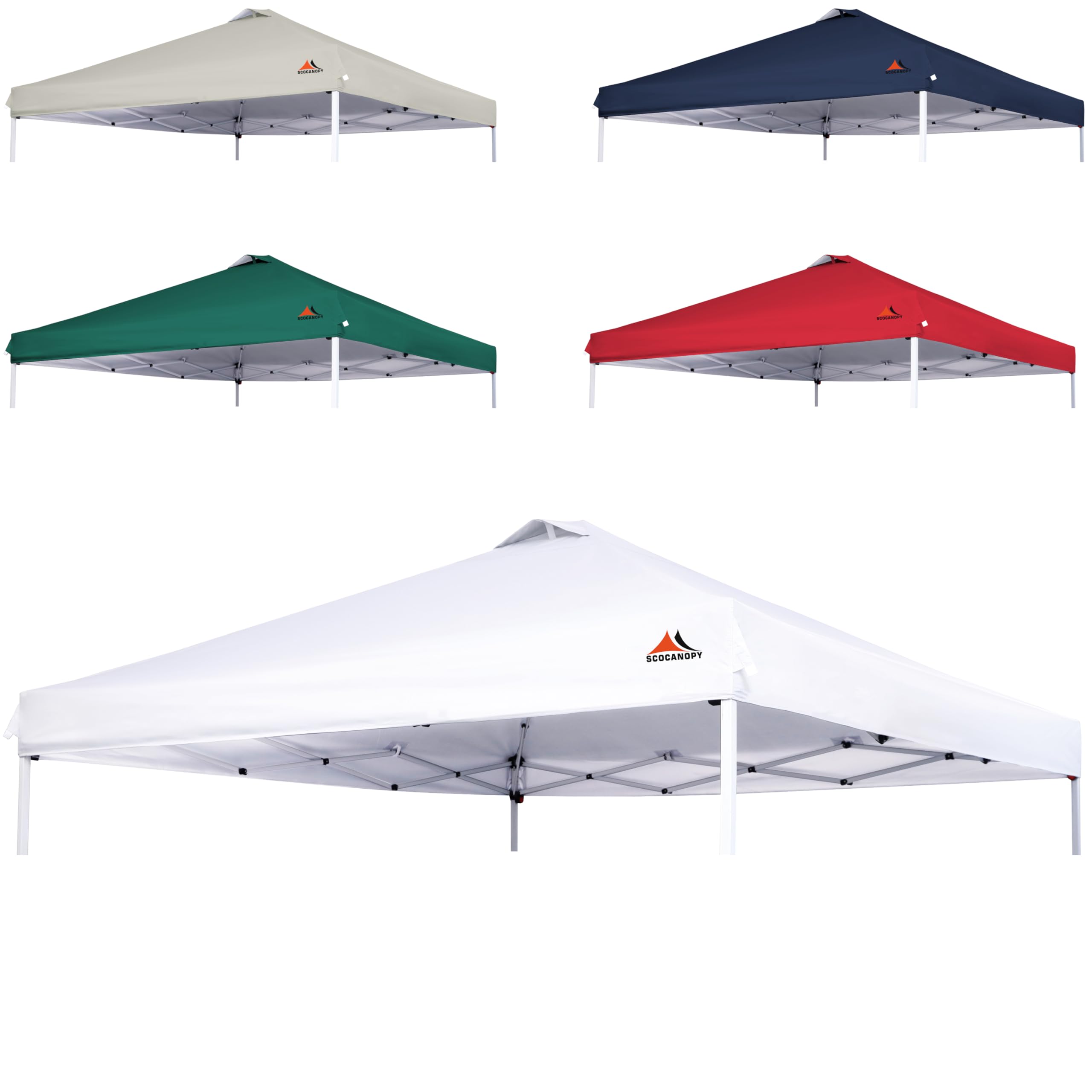 Scocanopy Replacement Cover With Air Vent For 12X12 Canopy Frame, Canopy Top Only, (Pure White)