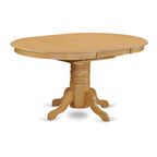 East West Furniture Avon 5 Piece Room Set Includes an Oval Wooden Table with Butterfly Leaf and 4 Linen Fabric Kitchen Dining Chairs, 42x60 Inch, Oak