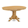 East West Furniture Avon 5 Piece Dinette Set for 4 Includes an Oval Room Table with Butterfly Leaf and 4 Kitchen Dining Chairs, 42x60 Inch, Oak