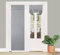 Pi Blackout French Door Curtain,Door Window Shade Privacy Thermal Insulated Long Door Curtain For Glass Door/Sliding Door/Tie Up Shade 1 Panel (W30Xl80,Light Grey)