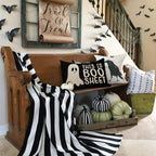 Aacors Halloween Pillow Cover 12X20 Inch Ghost Funny Halloween Saying Decoration Holiday Farmhouse Pillow Case Decor For Home So