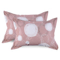 Huesland By Ahmedabad Cotton 144 Tc Cotton Pillow Cover Set Of 2  Pastel Peach & Off White
